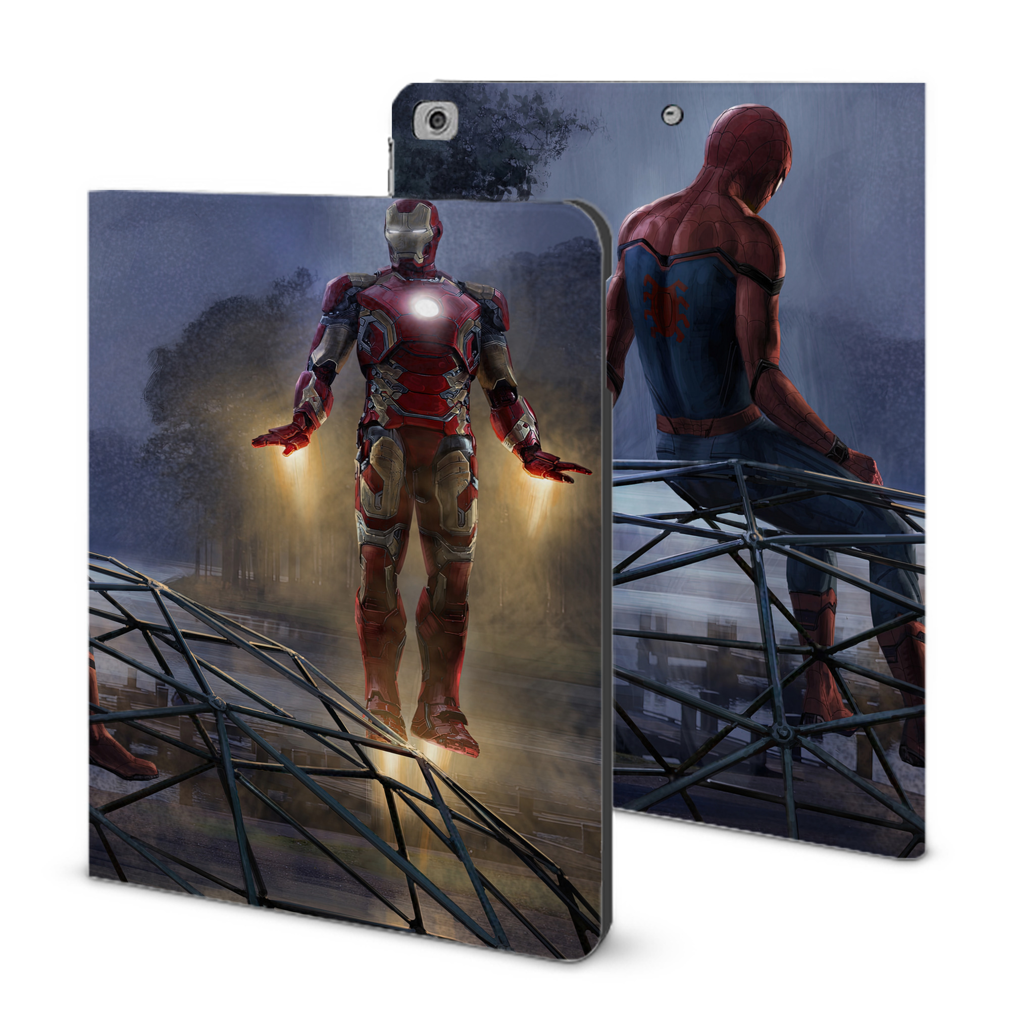 （画像用） Spider Man スパイダーマン IPad ケース ブック型 PUレザー TPU 耐衝撃 軽量 薄型 ペン収納なし 全面保護 IPad 各モデル対応